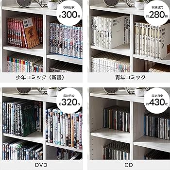 Amazon｜ワイエムワールド 本棚 オープンラック 3段 スリム 大容量 幅